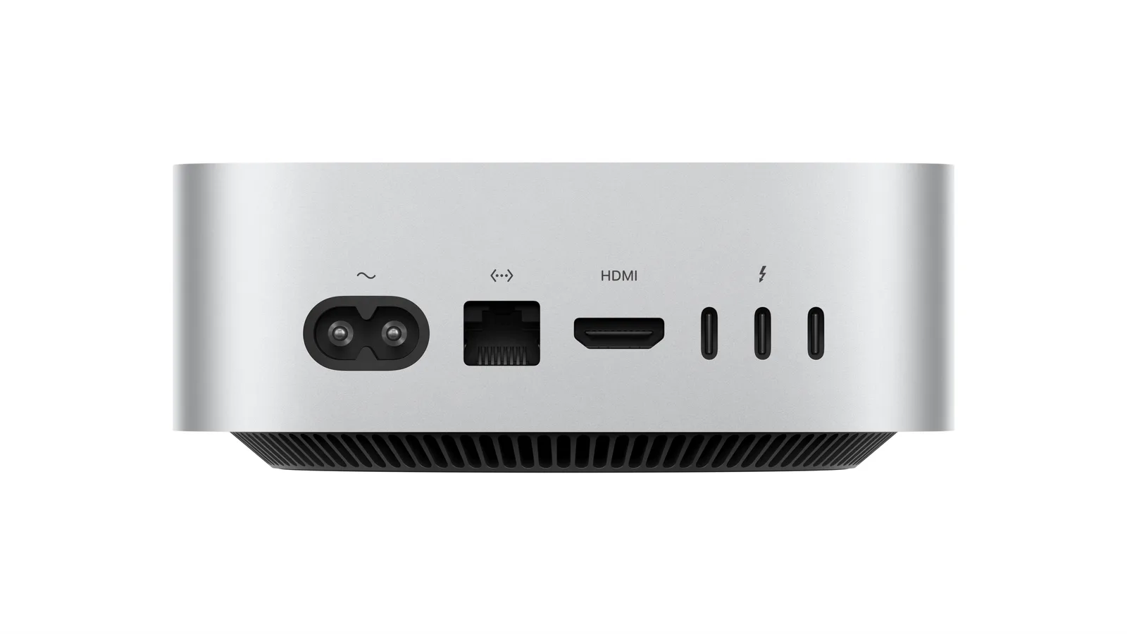 Puertos traseros del nuevo Mac mini con Ethernet 2.5Gb
